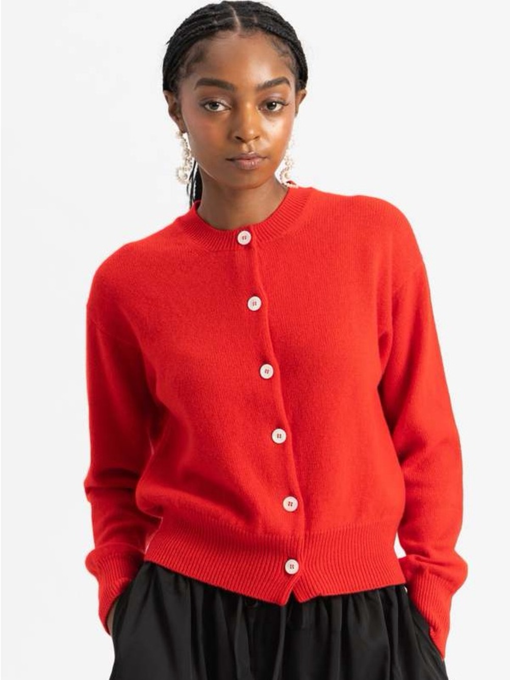 &Daughter Ada Cardigan in Poppy Red